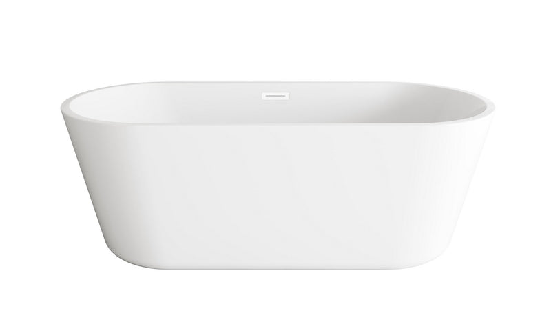 Elegant Lighting BT10665GW-WHT Soaking Bathtub, Glossy White
