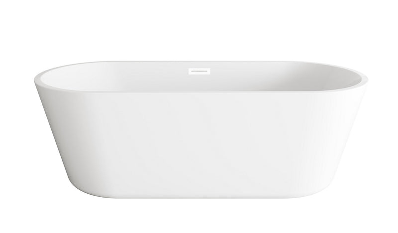 Elegant Lighting BT10671GW-WHT Soaking Bathtub, Glossy White