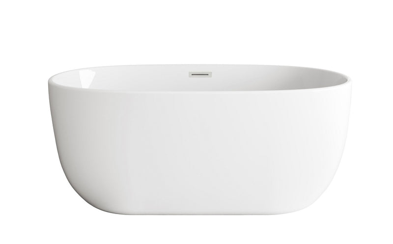 Elegant Lighting BT10754GW-BNK Soaking Bathtub, Glossy White