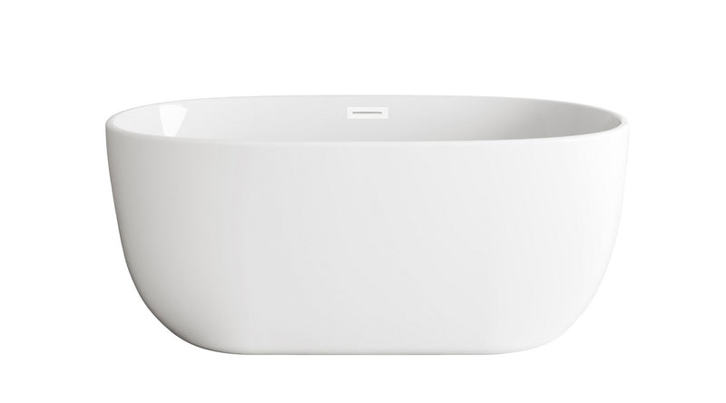 Elegant Lighting BT10754GW-WHT Soaking Bathtub, Glossy White