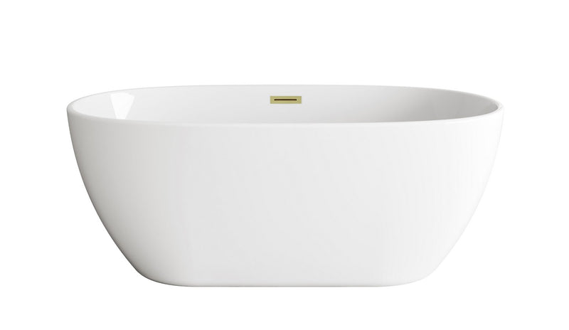 Elegant Lighting BT10759GW-BGD Soaking Bathtub, Glossy White