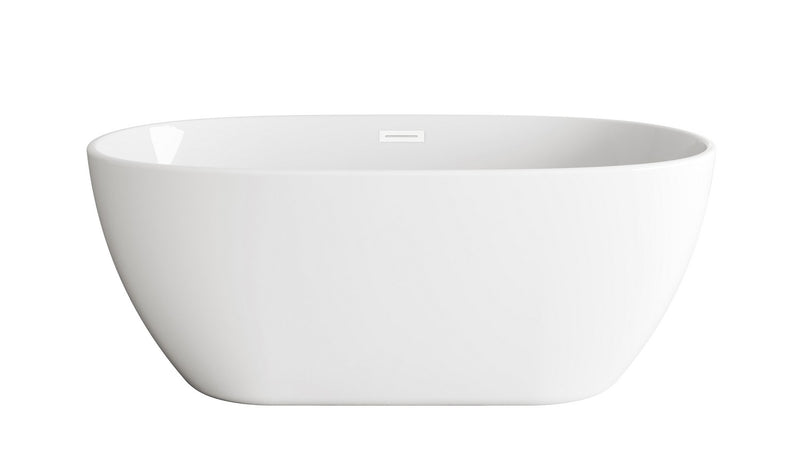 Elegant Lighting BT10759GW-WHT Soaking Bathtub, Glossy White