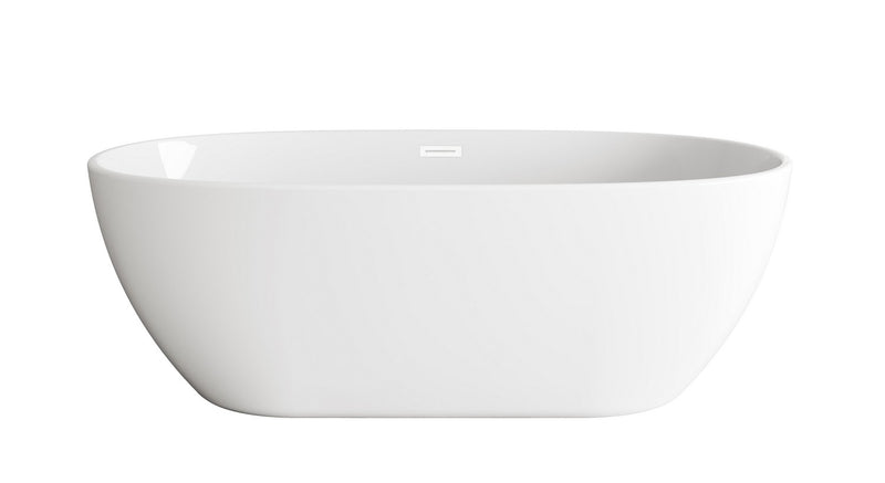 Elegant Lighting BT10767GW-WHT Soaking Bathtub, Glossy White