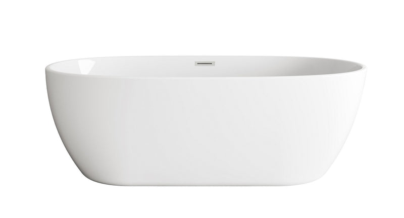 Elegant Lighting BT10770GW-BNK Soaking Bathtub, Glossy White