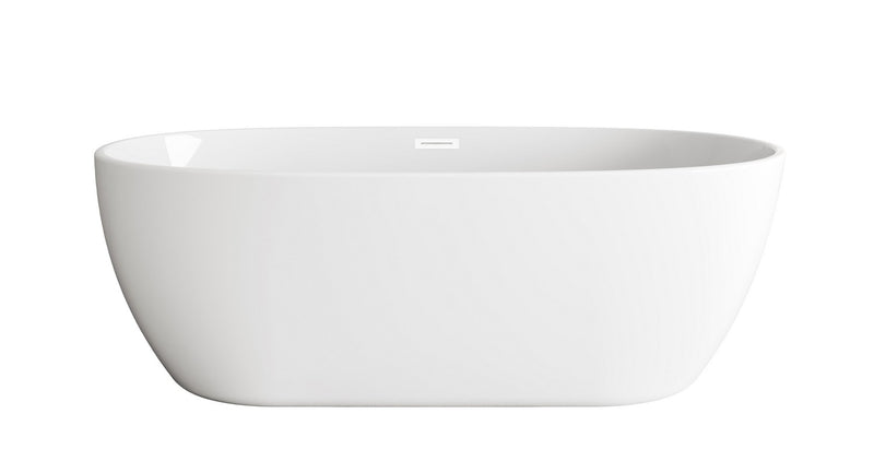 Elegant Lighting BT10770GW-WHT Soaking Bathtub, Glossy White