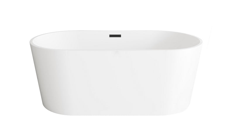 Elegant Lighting BT30159GW-MBK Bathtub, Glossy White