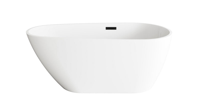 Elegant Lighting BT30259GW-MBK Bathtub, Glossy White