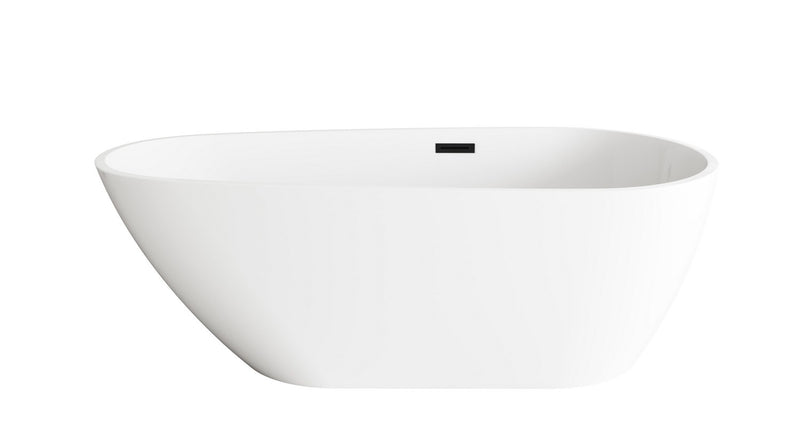 Elegant Lighting BT30267GW-MBK Bathtub, Glossy White
