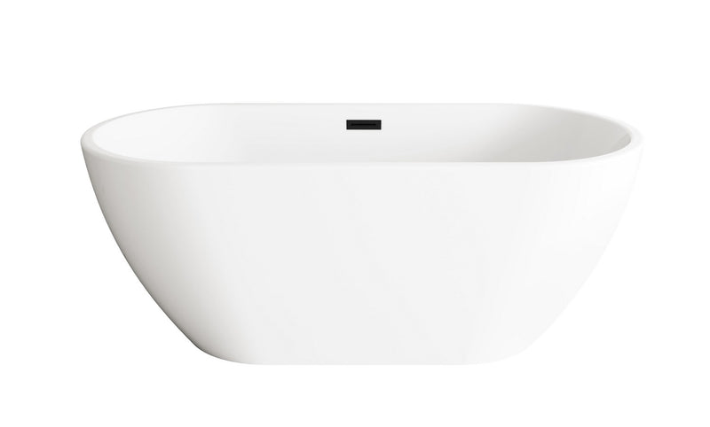 Elegant Lighting BT30359GW-MBK Bathtub, Glossy White