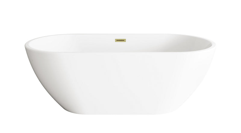 Elegant Lighting BT30367GW-BGD Bathtub, Glossy White