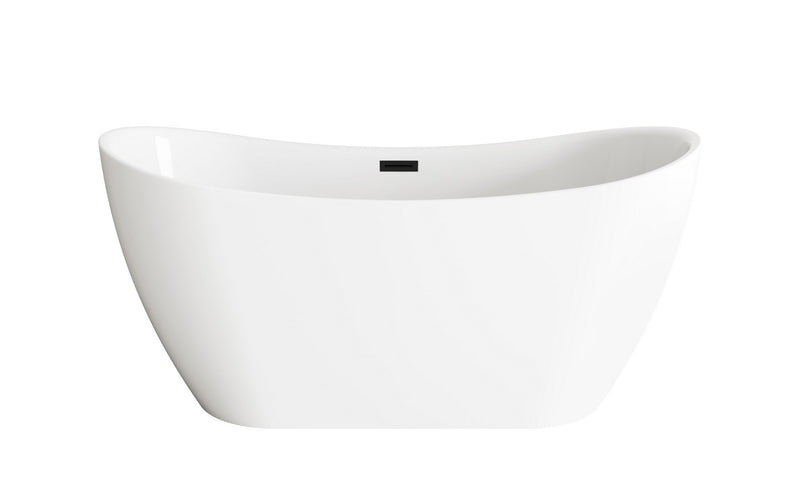 Elegant Lighting BT30459GW-MBK Bathtub, Glossy White