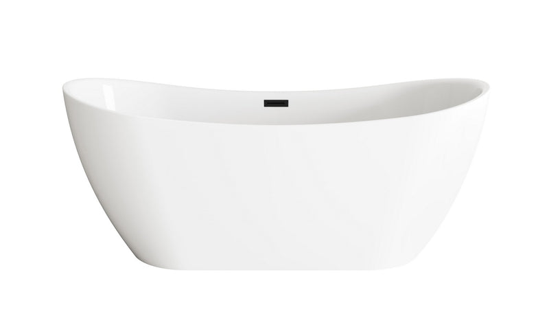 Elegant Lighting BT30467GW-MBK Bathtub, Glossy White