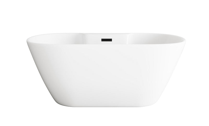Elegant Lighting BT30559GW-MBK Bathtub, Glossy White
