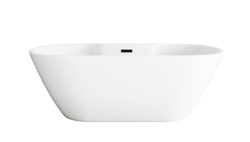 Elegant Lighting BT30567GW-MBK Bathtub, Glossy White