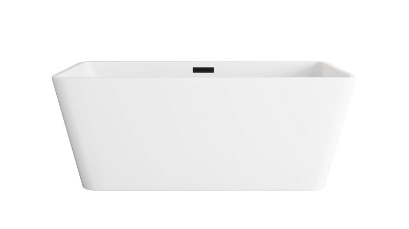 Elegant Lighting BT30659GW-MBK Bathtub, Glossy White