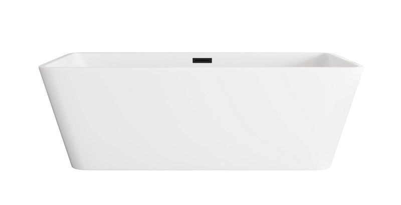 Elegant Lighting BT30667GW-MBK Bathtub, Glossy White