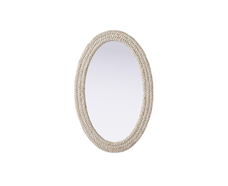 Elegant Lighting MR4C2742LN Mirror, Linen White