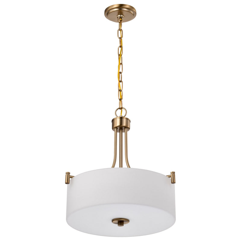 Nuvo Lighting 60-8204 Three Light Pendant, Burnished Brass