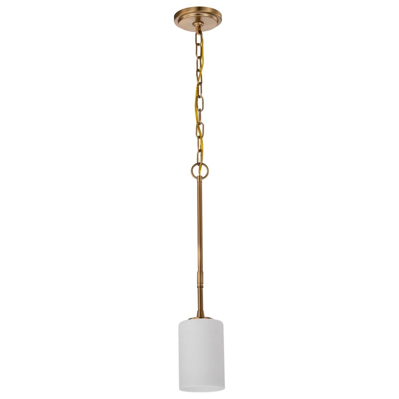 Nuvo Lighting 60-8205 One Light Mini Pendant, Burnished Brass