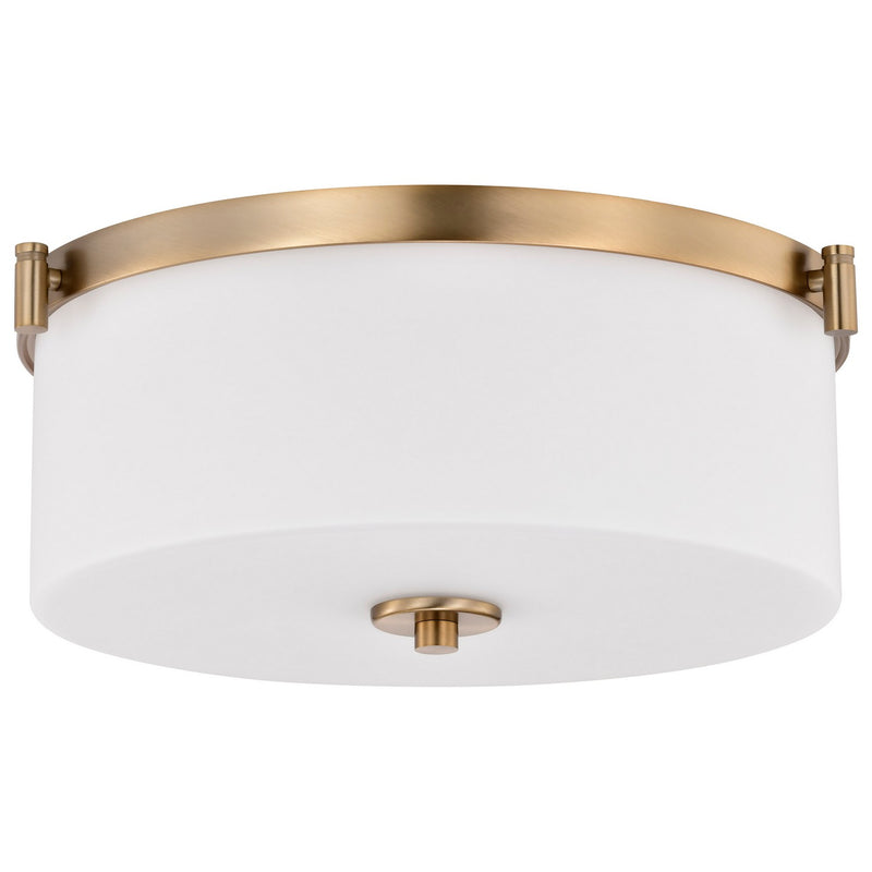 Nuvo Lighting 60-8207 Three Light Flush Mount, Burnished Brass