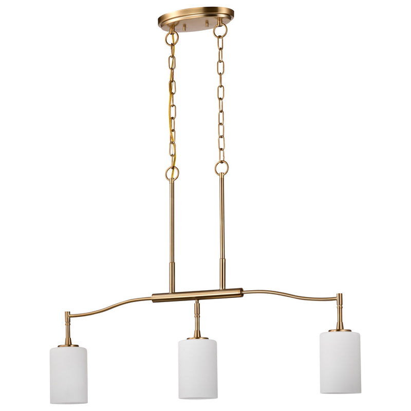 Nuvo Lighting 60-8208 Three Light Pendant, Burnished Brass