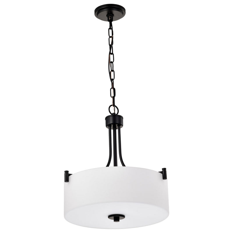 Nuvo Lighting 60-8214 Three Light Pendant, Matte Black