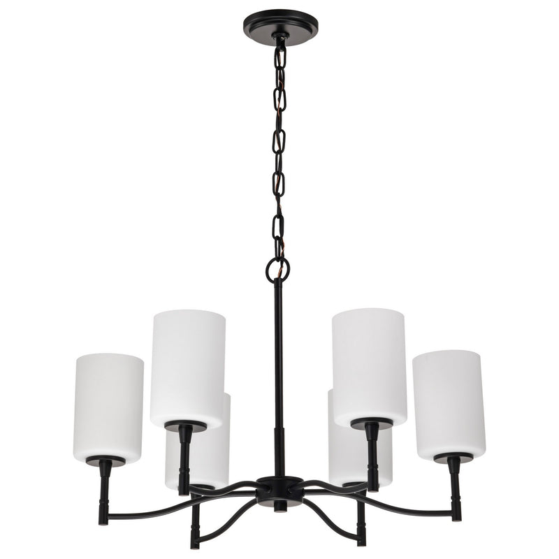 Nuvo Lighting 60-8216 Six Light Chandelier, Matte Black