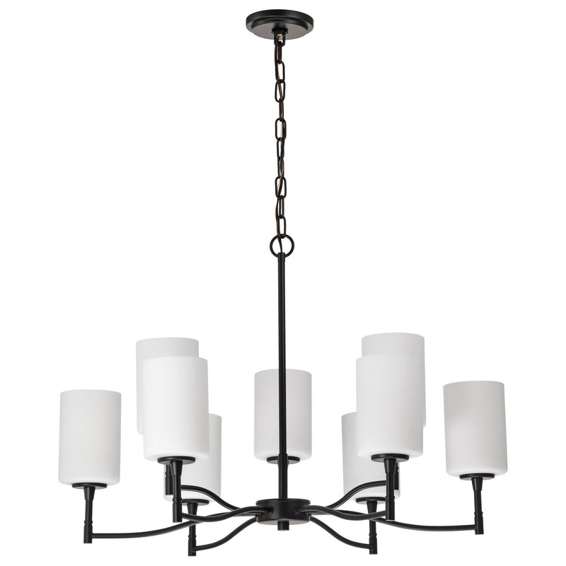 Nuvo Lighting 60-8219 Nine Light Chandelier, Matte Black