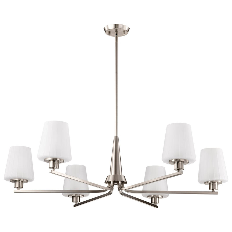 Nuvo Lighting 60-8226 Six Light Chandelier, Brushed Nickel