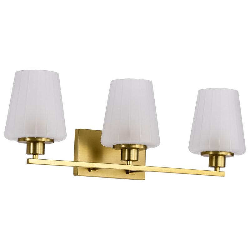 Nuvo Lighting 60-8233 Three Light Vanity, Vintage Brass