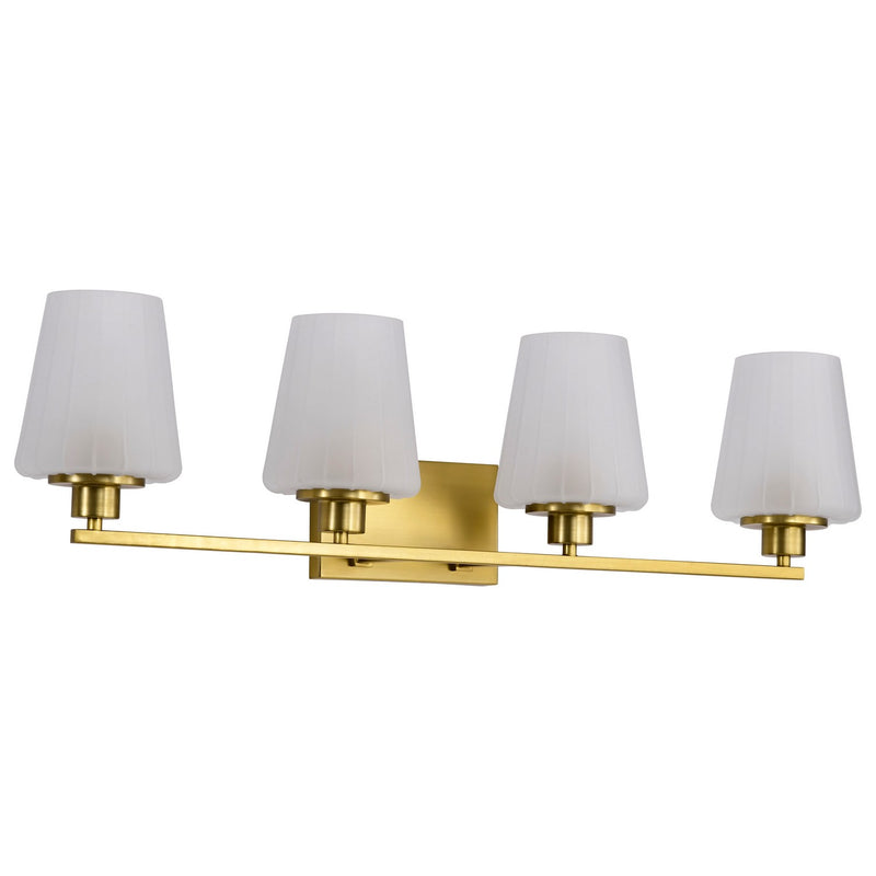 Nuvo Lighting 60-8234 Four Light Vanity, Vintage Brass