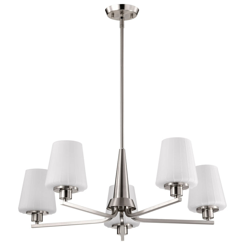 Nuvo Lighting 60-8225 Five Light Chandelier, Brushed Nickel