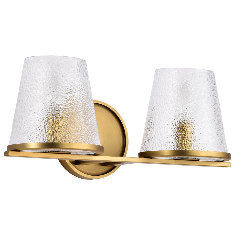 Nuvo Lighting 60-8262 Two Light Vanity, Vintage Brass