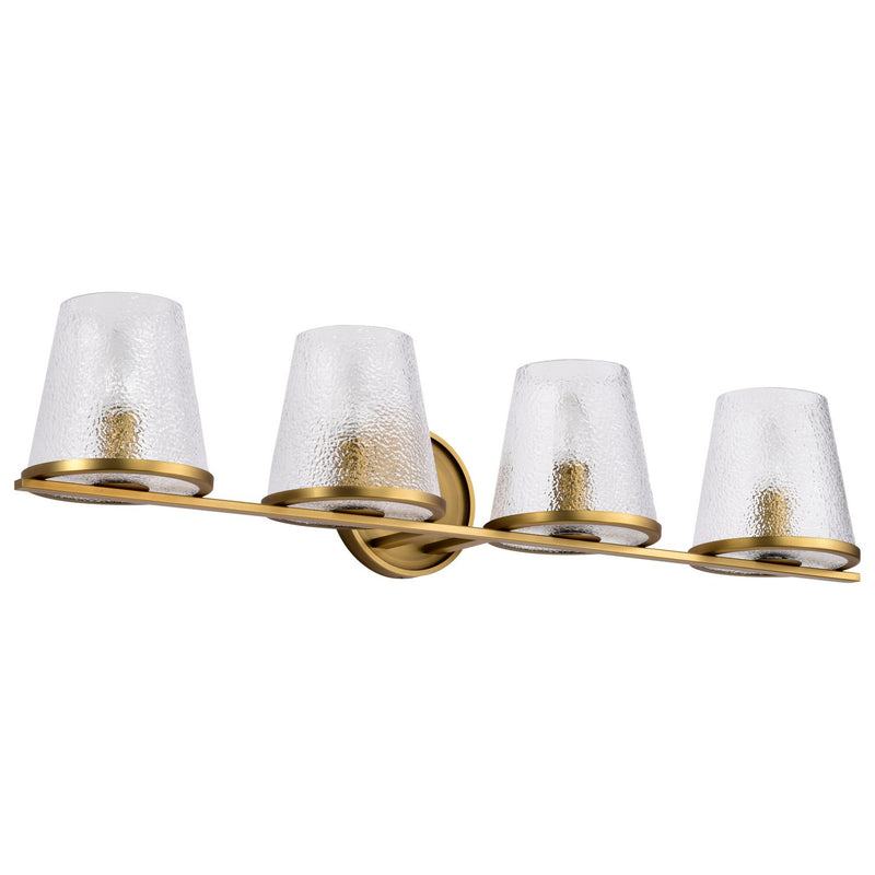 Nuvo Lighting 60-8264 Four Light Vanity, Vintage Brass