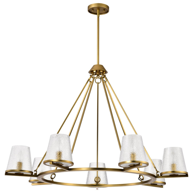 Nuvo Lighting 60-8269 Seven Light Chandelier, Vintage Brass