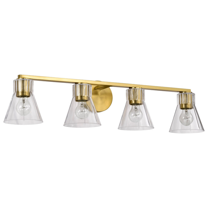 Nuvo Lighting 60-8344 Four Light Vanity, Vintage Brass