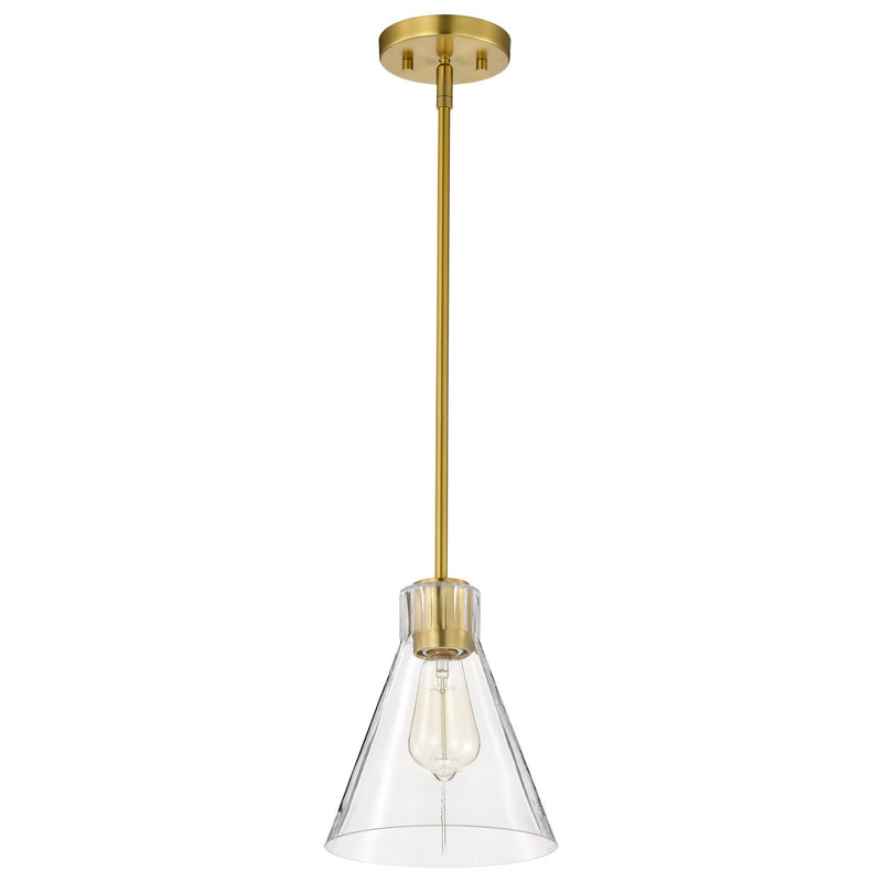 Nuvo Lighting 60-8347 One Light Mini Pendant, Vintage Brass