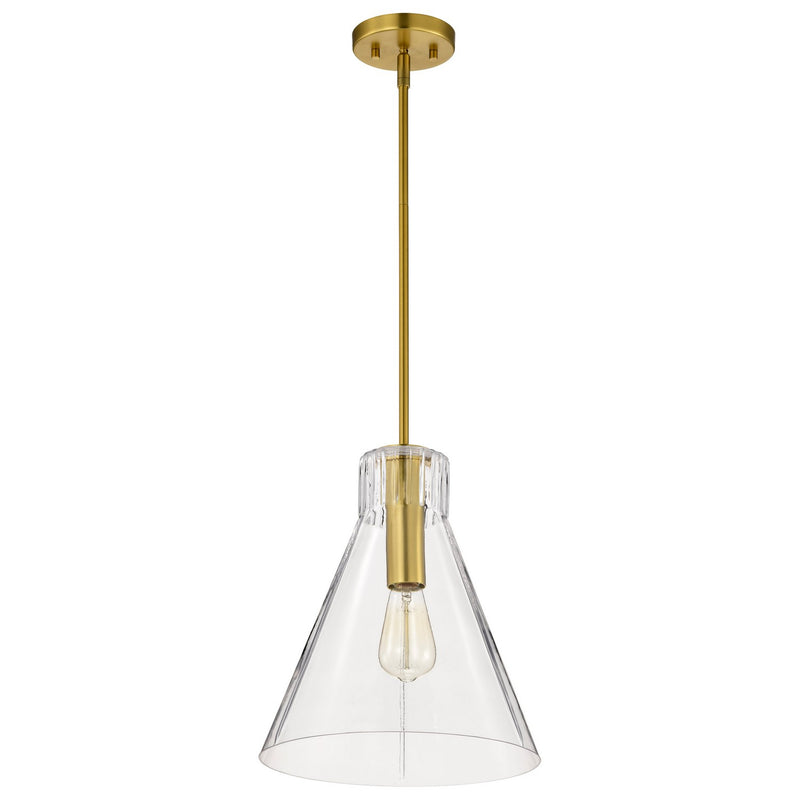 Nuvo Lighting 60-8348 One Light Pendant, Vintage Brass