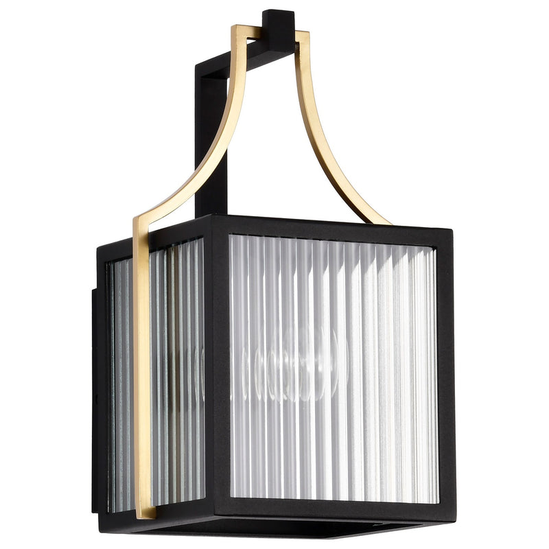 Nuvo Lighting 60-8501 One Light Outdoor Wall Lantern, Black / Gold