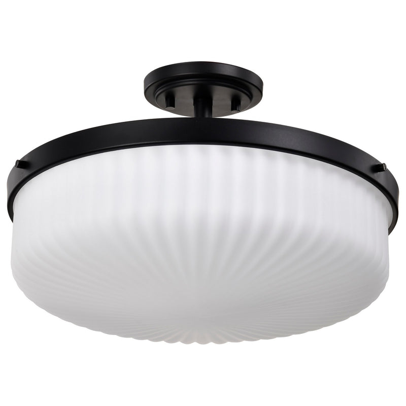 Nuvo Lighting 60-8647 Three Light Semi-Flush Mount, Matte Black