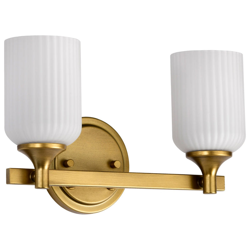 Nuvo Lighting 60-8662 Two Light Vanity, Natural Brass