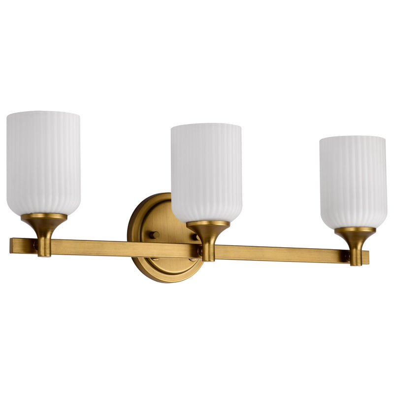 Nuvo Lighting 60-8663 Three Light Vanity, Natural Brass