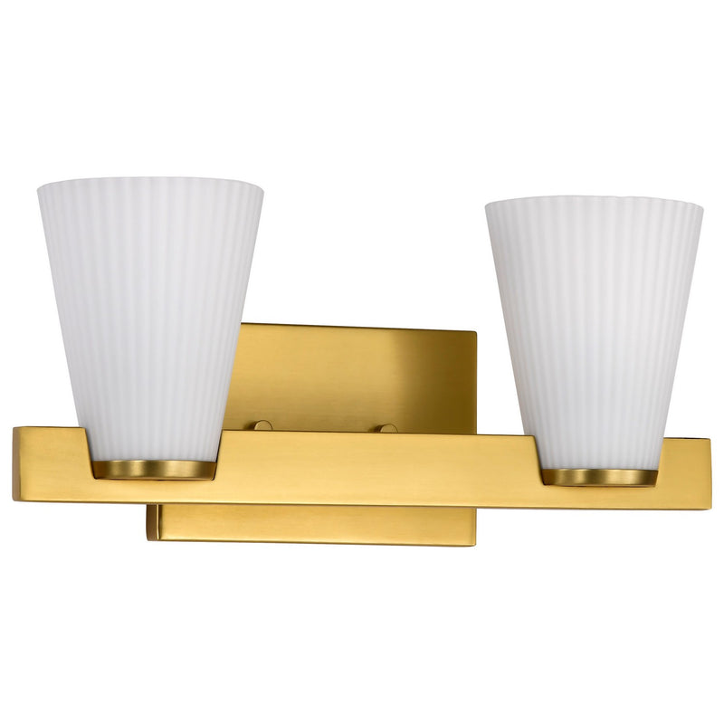 Nuvo Lighting 60-8722 Two Light Vanity, Burnished Brass