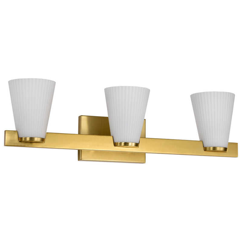 Nuvo Lighting 60-8723 Three Light Vanity, Burnished Brass