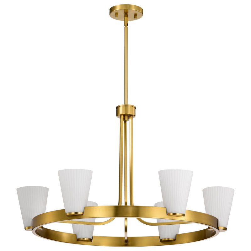 Nuvo Lighting 60-8726 Five Light Chandelier, Burnished Brass