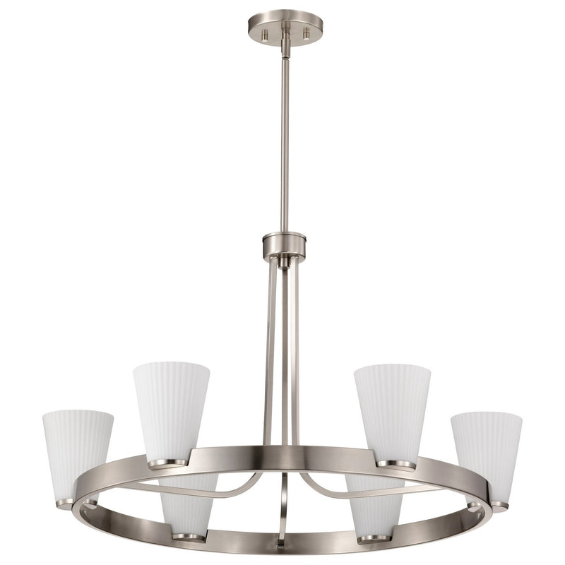 Nuvo Lighting 60-8736 Five Light Chandelier, Brushed Nickel
