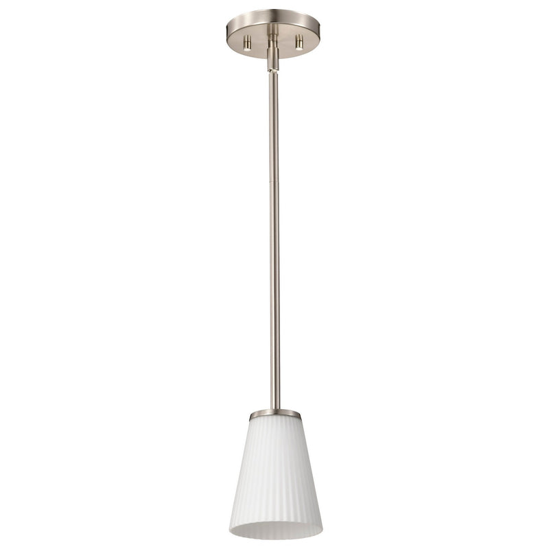 Nuvo Lighting 60-8737 One Light Mini Pendant, Brushed Nickel