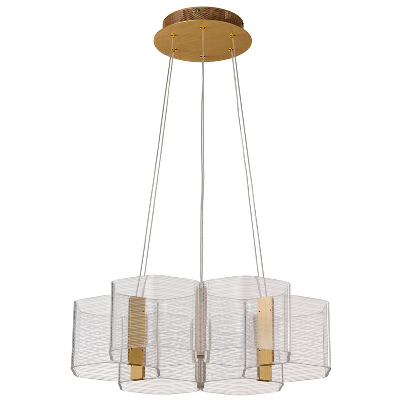 Nuvo Lighting 62-2403 LED Chandelier, Polished Anodized Bronze
