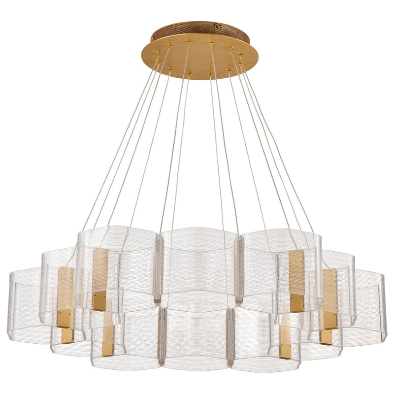 Nuvo Lighting 62-2404 LED Chandelier, Polished Anodized Bronze