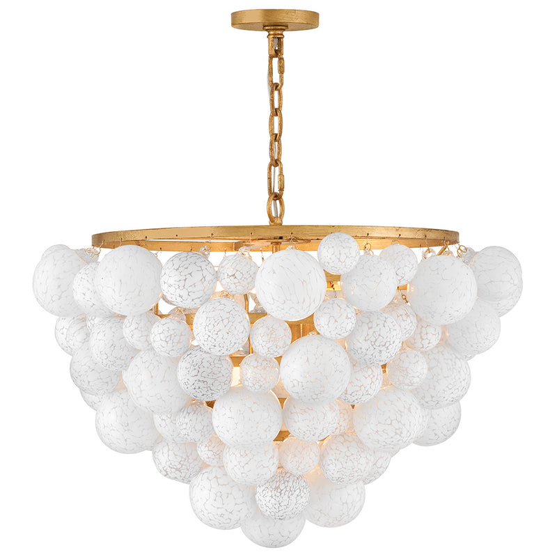 Fredrick Ramond FR41565DA LED Chandelier, Distressed Brass